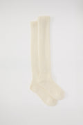 The Studio Grip Warmer in Ivory, full pair with grip sole