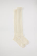 The Studio Grip Warmer in Ivory, full pair with grip sole