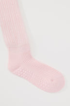 The Studio Grip Warmer in Blush, ankle and grip sole detail