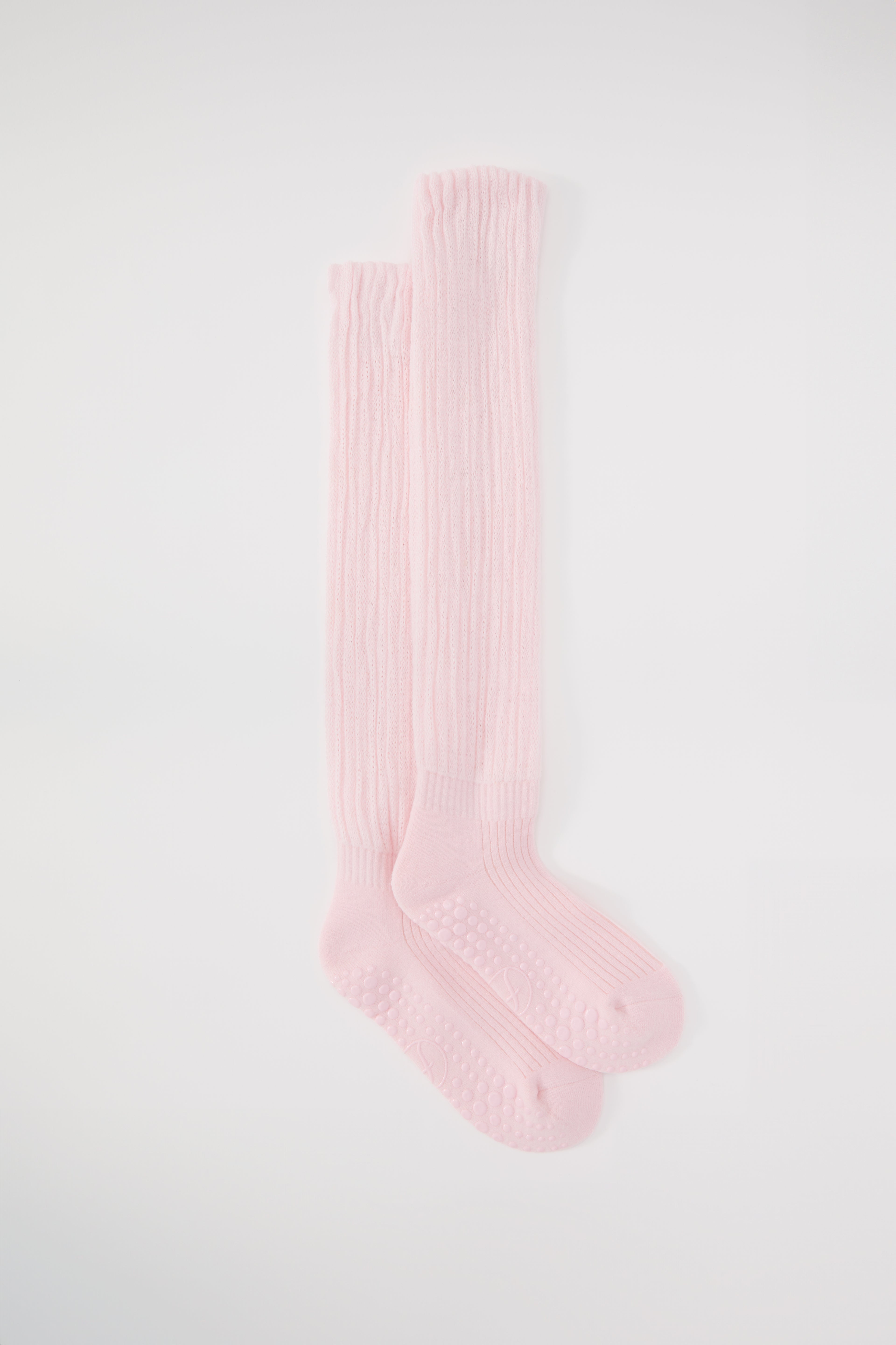 The Studio Grip Warmer in Blush, full pair with grip sole